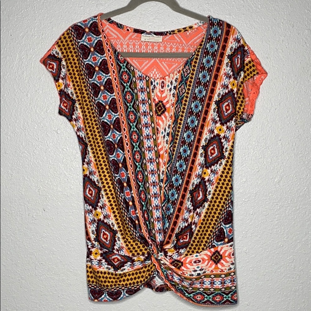 bobbie‎ brooks ladies twisted front top size small